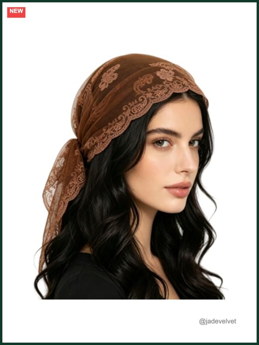 Sheer Lace Embroidery Head Scarf, Versatile Hair Bandana for Renaissance Fair,